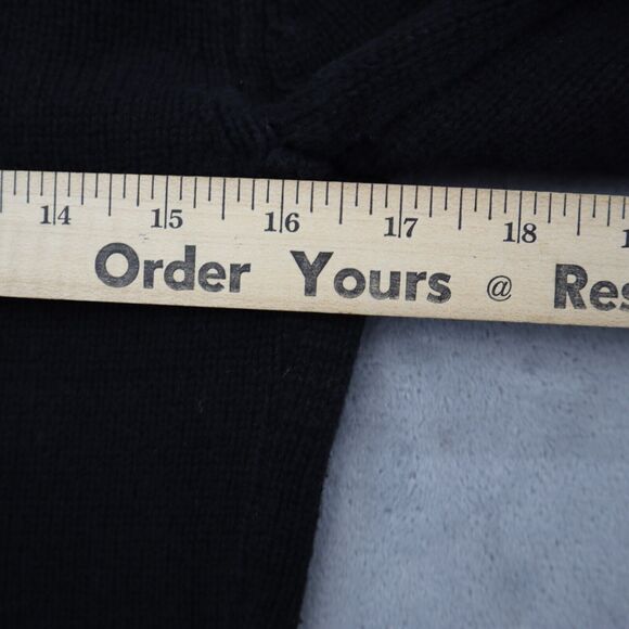 Converse Sweater Womens M Black Long Sleeve Cowl Neck Knit Pullover Stretch - Picture 4 of 16